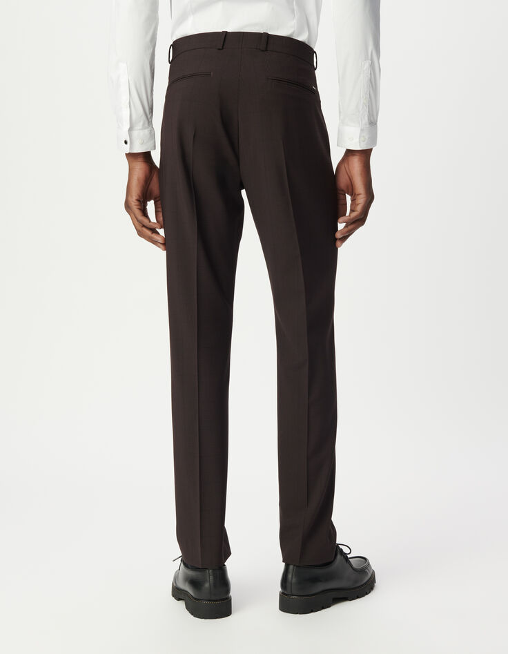 Men’s plum check TRAVEL SUIT suit trousers-3