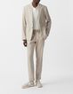 Men&rsquo;s beige linen blend suit jacket-1