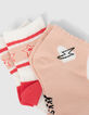 Rosa und weiße Mädchensocken-2