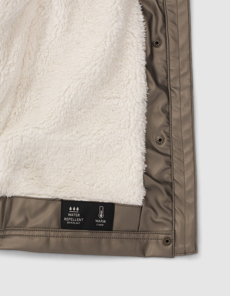 Parka doré fourrée à capuche fille-7