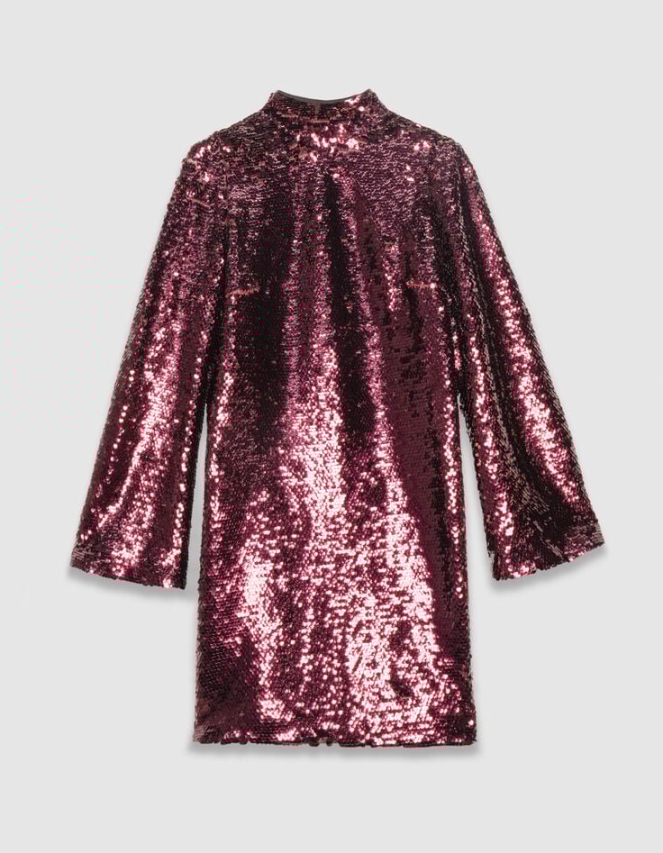 Robe bordeaux tout sequins dos nu Femme-6 Robe bordeaux tout sequins dos nu Femme-6