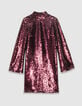 Robe bordeaux tout sequins dos nu Femme-6 Robe bordeaux tout sequins dos nu Femme-6