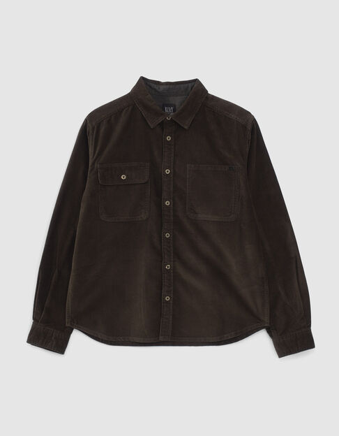Camisa caqui pana fina niño - IKKS