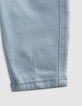 Blue maxi jeans with elasticated waistband for boys-4