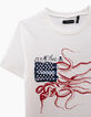 Camiseta blanco roto con pulpo niño -4