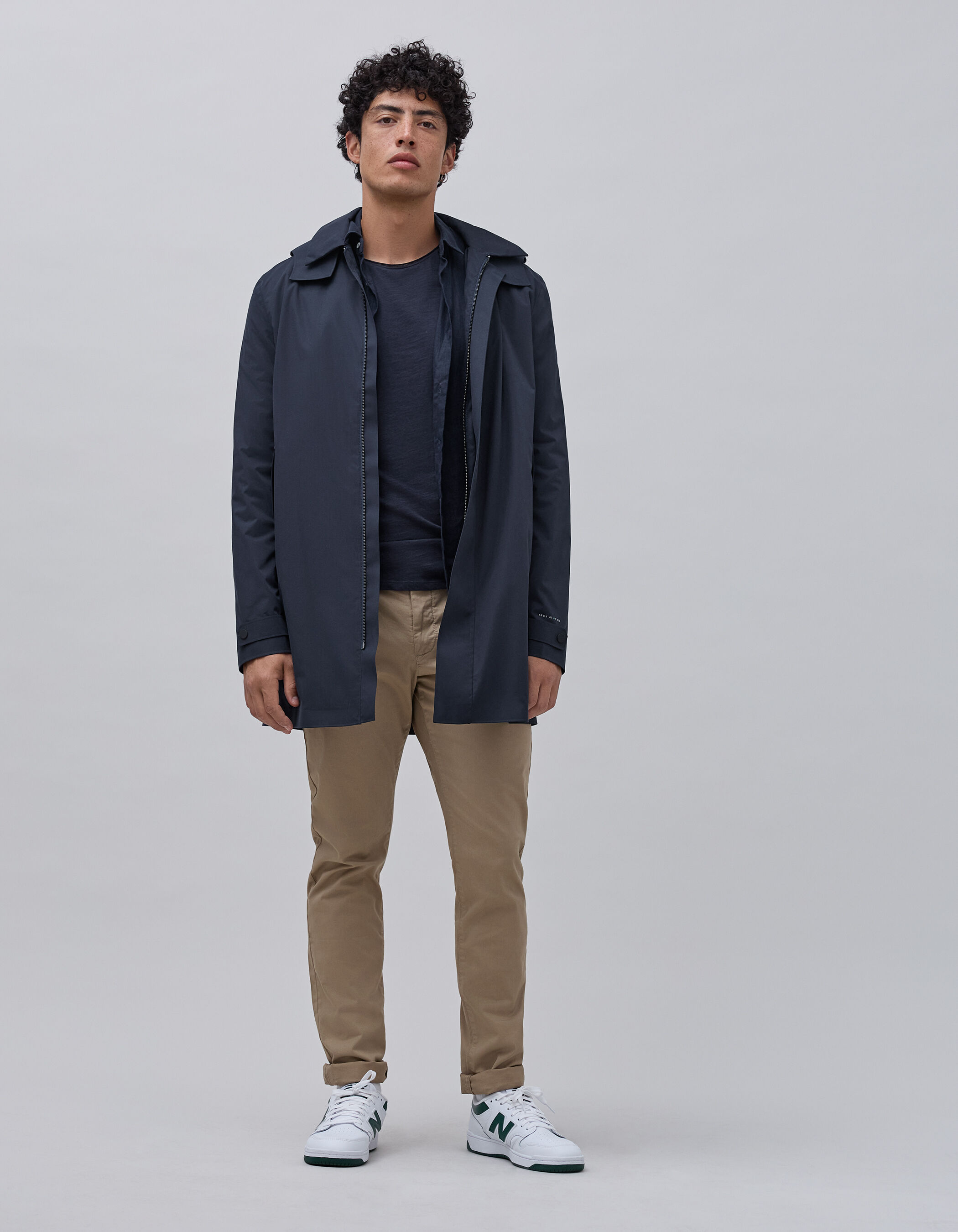 Detachable hood 2025 trench coat