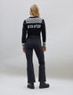 Women&rsquo;s black knit Rock slogan IKKS x DUVILLARD sweater-2