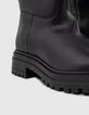 Botas altas piel negras suela dentada mujer-5