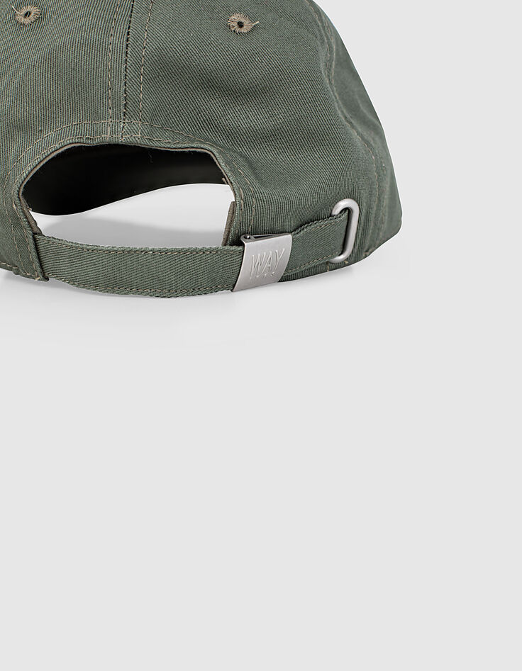 Casquette kaki used avec tête de mort fille -2 Casquette kaki used avec tête de mort fille -2