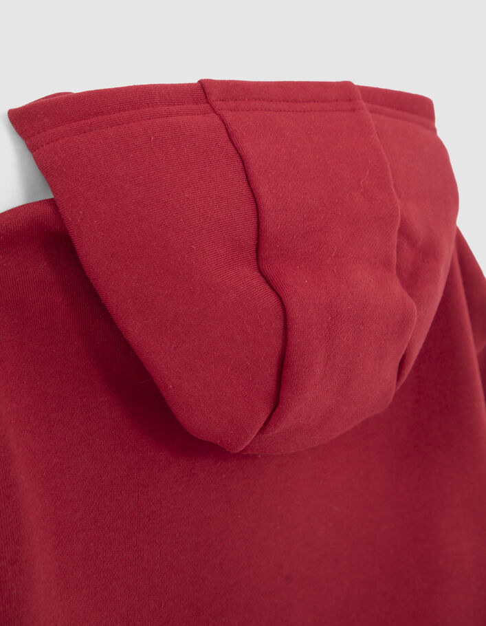 Donkerrode sweater maxi-borduursel jongens-8