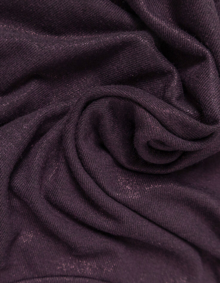 Tee-shirt manches courtes bordeaux paillet&eacute; Femme-8