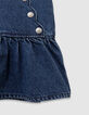 Jupe en jean bleu boutons pressions esprit pont fille-4