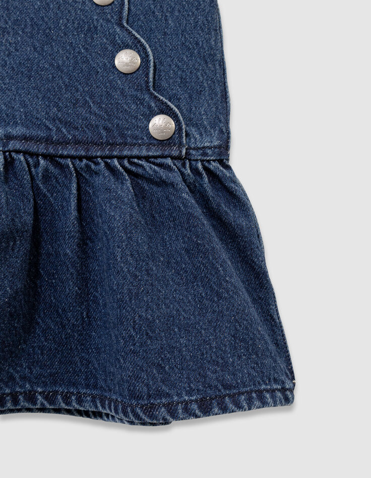 Jupe en jean bleu boutons pressions esprit pont fille-4