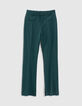 Pantalón traje verde pato mujer-6