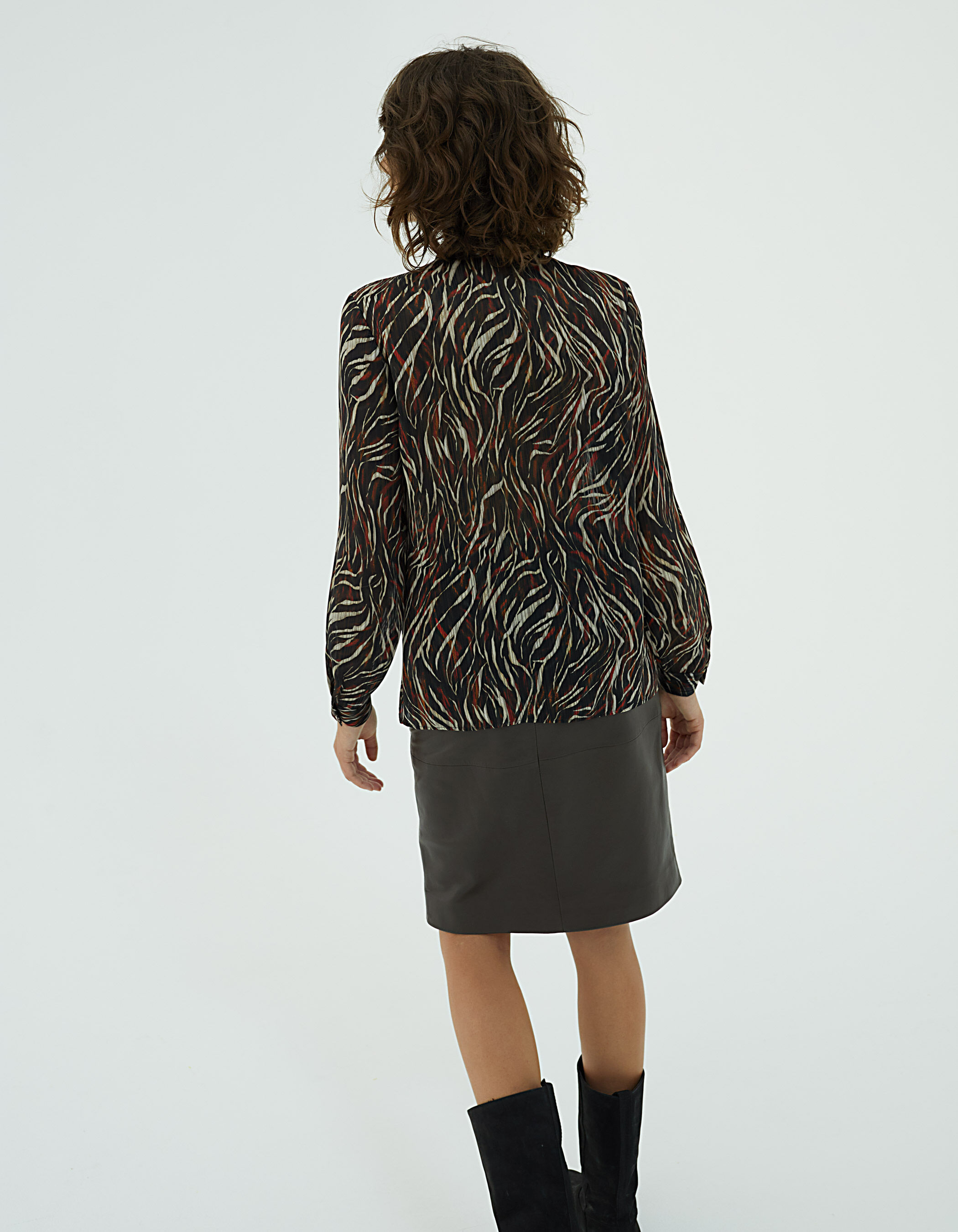 Chemise en voile imprim z bre femme