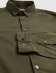 Men&rsquo;s khaki organic cotton voile SLIM shirt-3