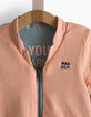 Baby girls’ bleach blue+pink reversible cardigan-5