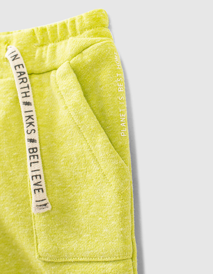 Yuzugelbe Sweatbermudas für Babyjungen -6
