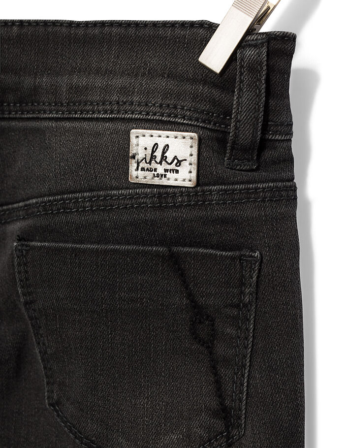 Girls’ black studded slim jeans  - IKKS
