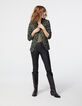 Americana de crepé estampado camuflaje mujer-6