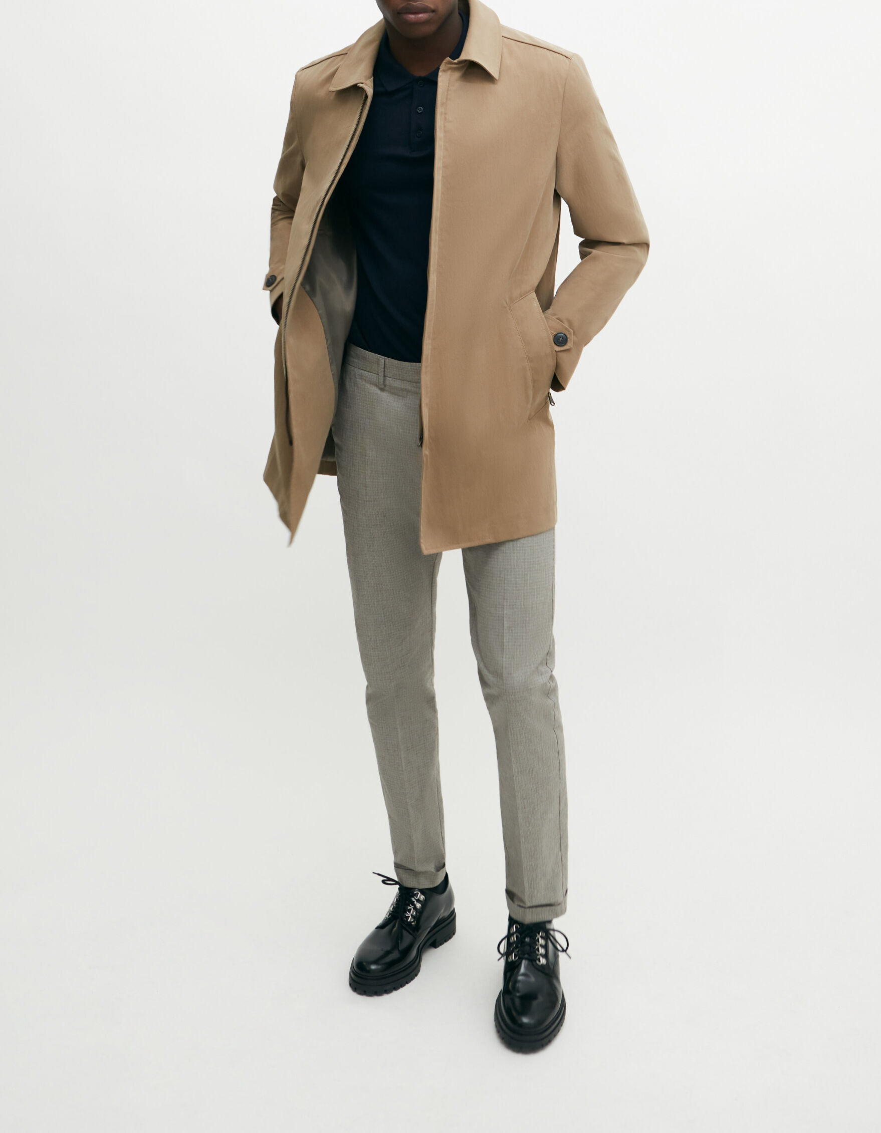 Beige coat men shop