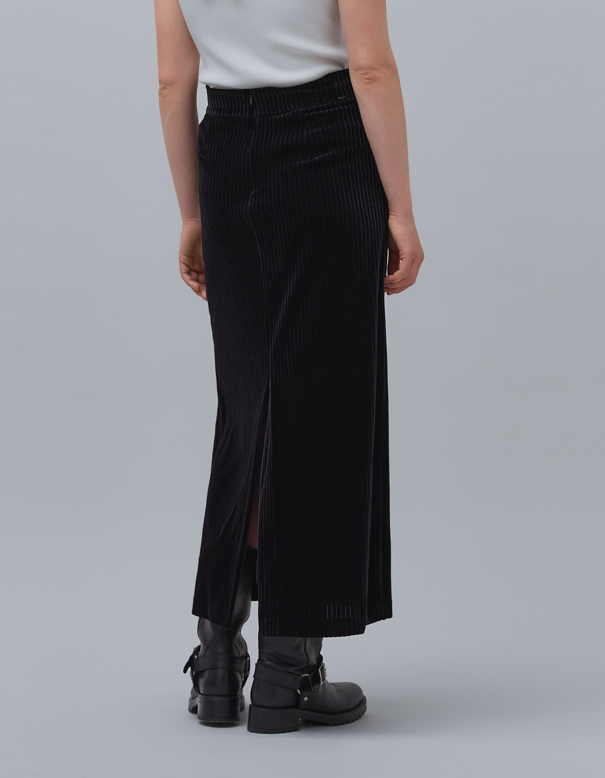 Black corduroy pencil skirt sales