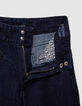 Jean large bleu larges bandes côtés fille-5