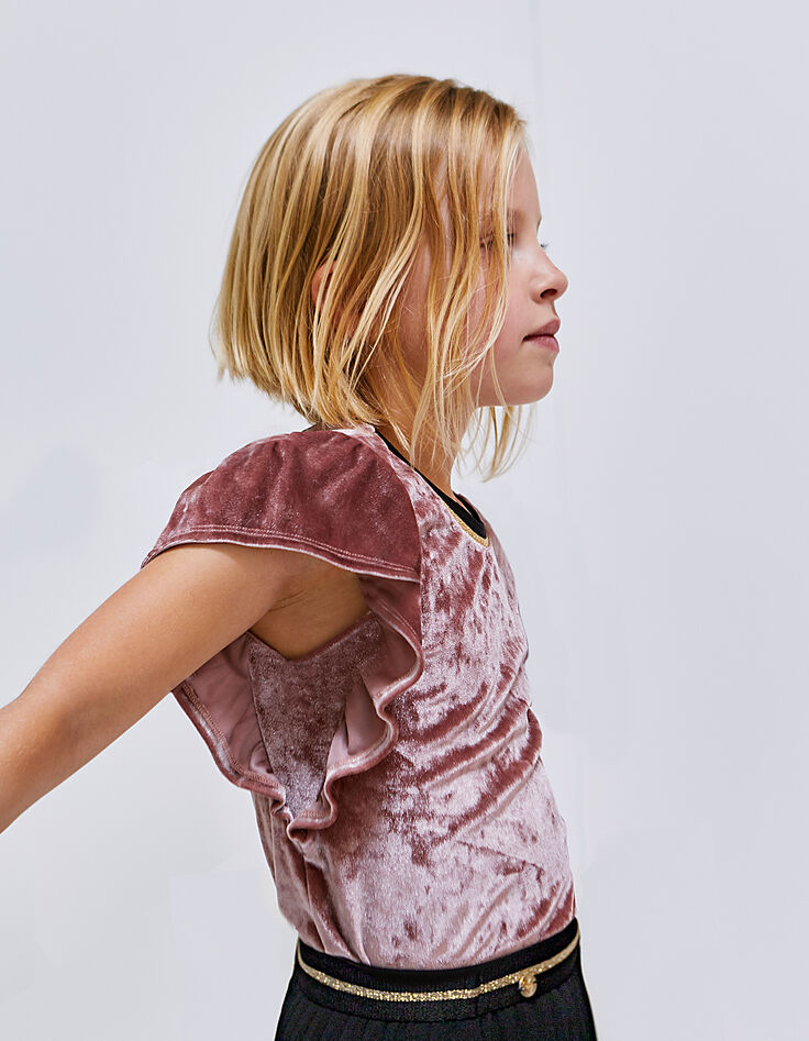 Top velours fille-1