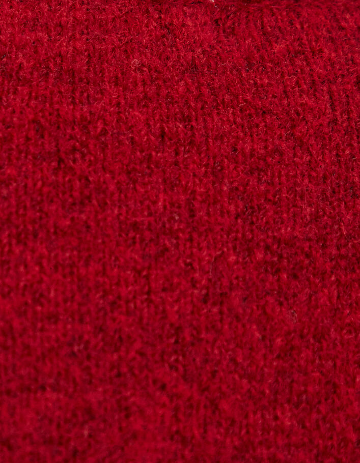 Men's red springy knit round neck sweater - IKKS