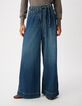Elisa Damenjeans in Blau mit weitem Bein und G&uuml;rtel-2