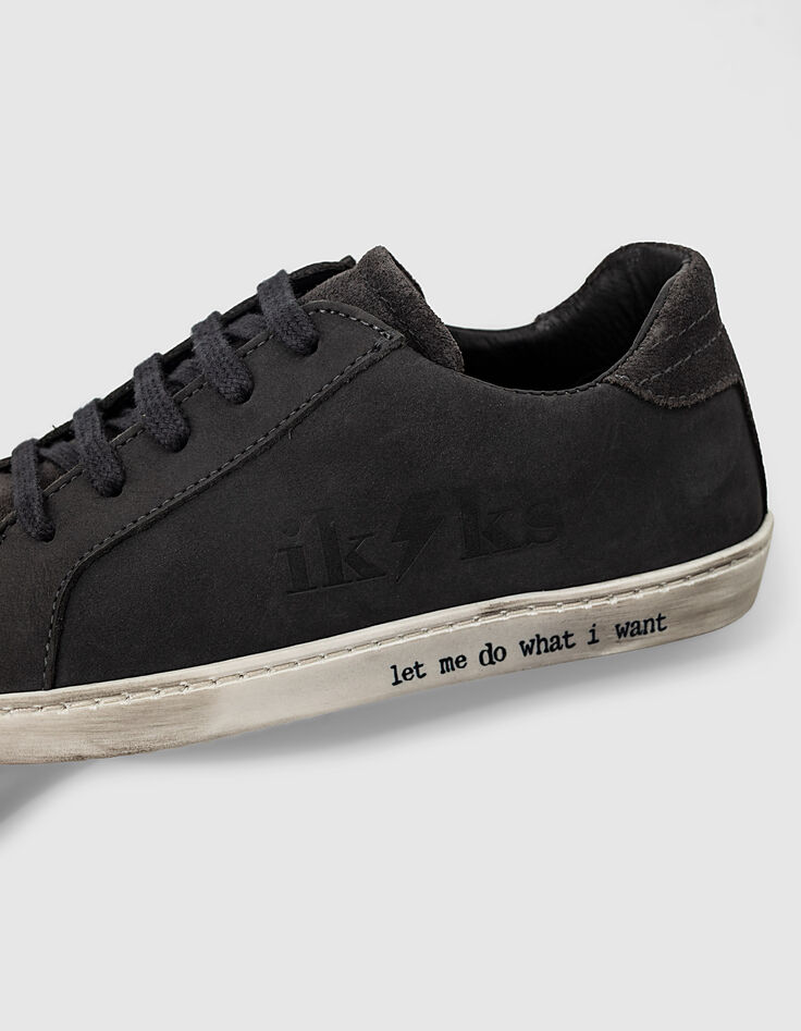 Boys’ dark grey suede trainers-4