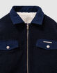 Veste réversible en jean brut et sherpa fille-7