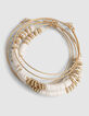 Bracelets perles blanches et m&eacute;tal dor&eacute; fille-6