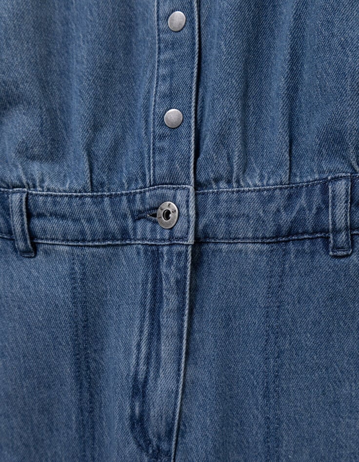 Mono pantalón vaquero azul niña-6 Mono pantalón vaquero azul niña-6