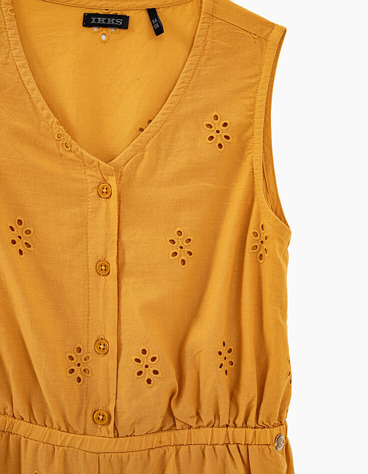Combi longue ambre en broderie anglaise fille-2