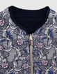 Cardigan réversible marine et imprimé colibrisbébé fille-5