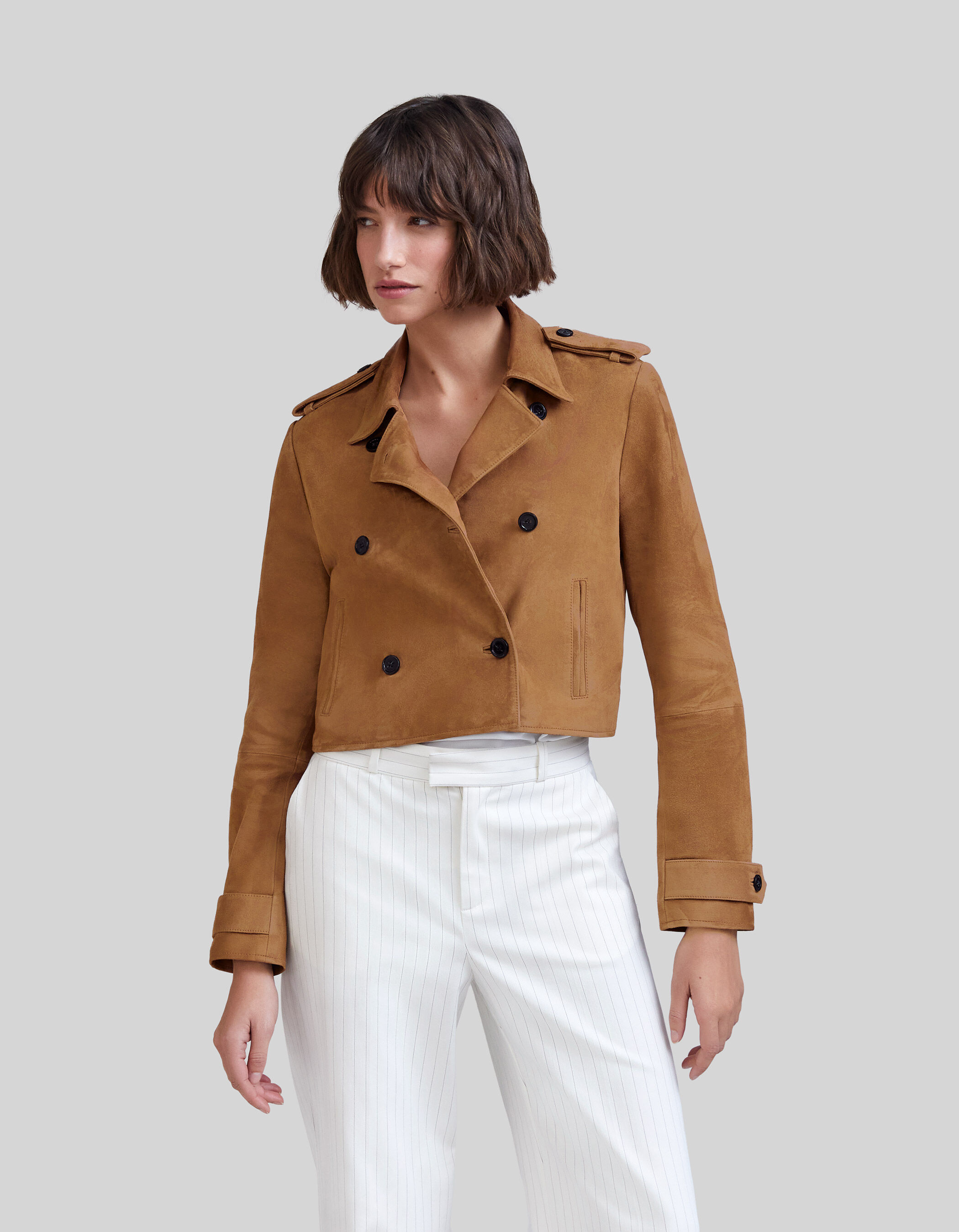 Veste nubuck femme camel hotsell