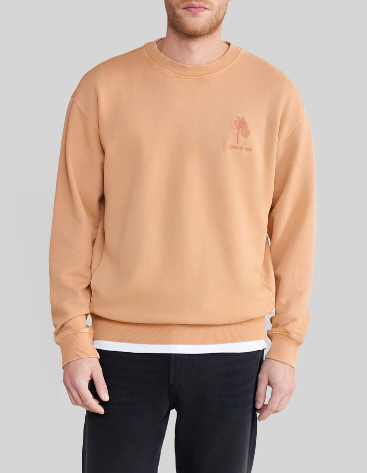 Sweat sable coton bio broderie palmiers Homme-6