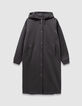 Girls’ grey midi-length hooded cardigan-4