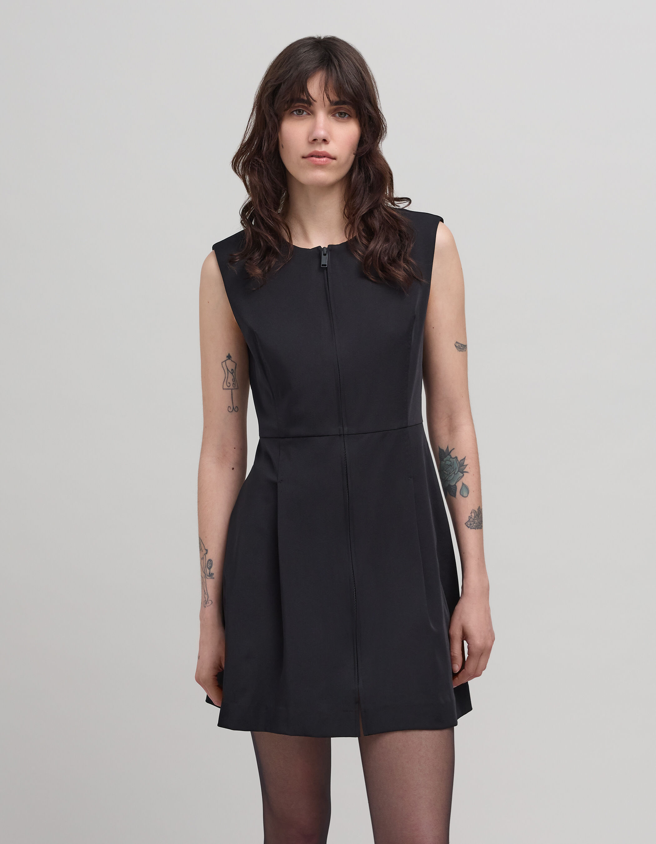 Robe noire zippee esprit technique Femme IKKS
