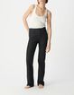 Jean bootcut noir d&eacute;lav&eacute; Femme-1