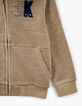 Middenbeige vest ritszakken jongens -5