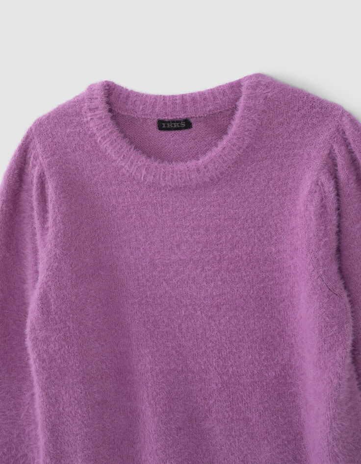 Girls’ dark pink knit sweater dress-3