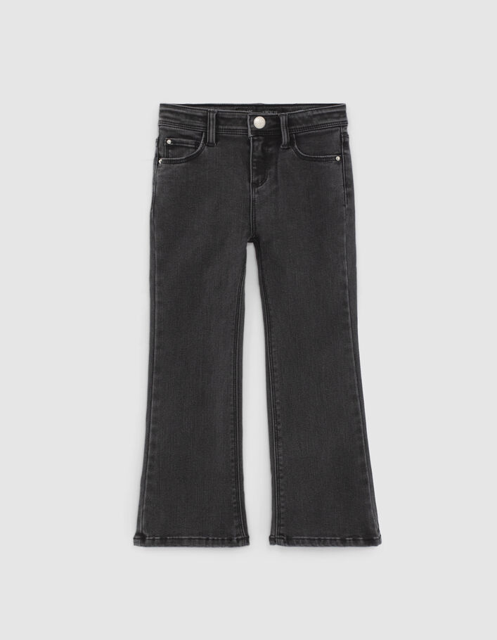 Vaqueros flare black con cinturón pañuelo niña