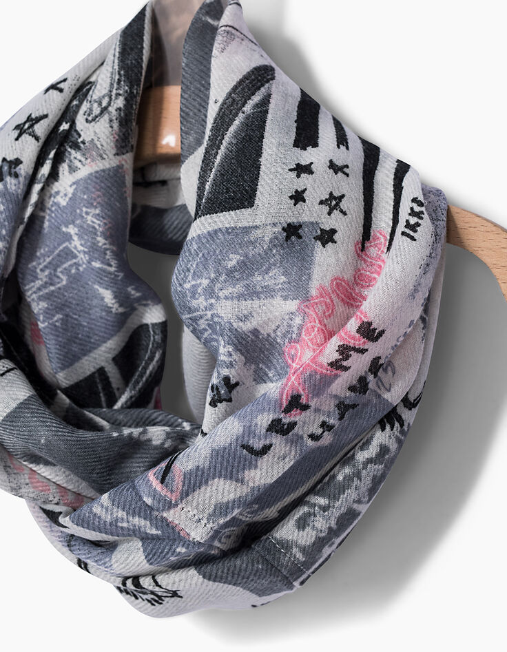 Cuello gris jaspeado estampado fotos niño -4 Cuello gris jaspeado estampado fotos niño -4