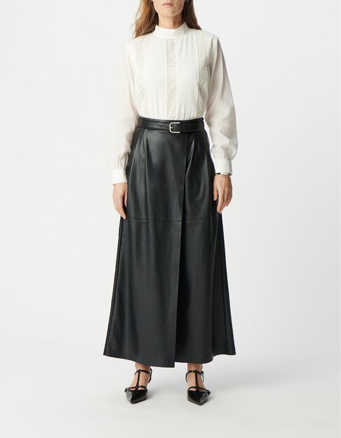 Women's black wide-leg wrap pants - IKKS