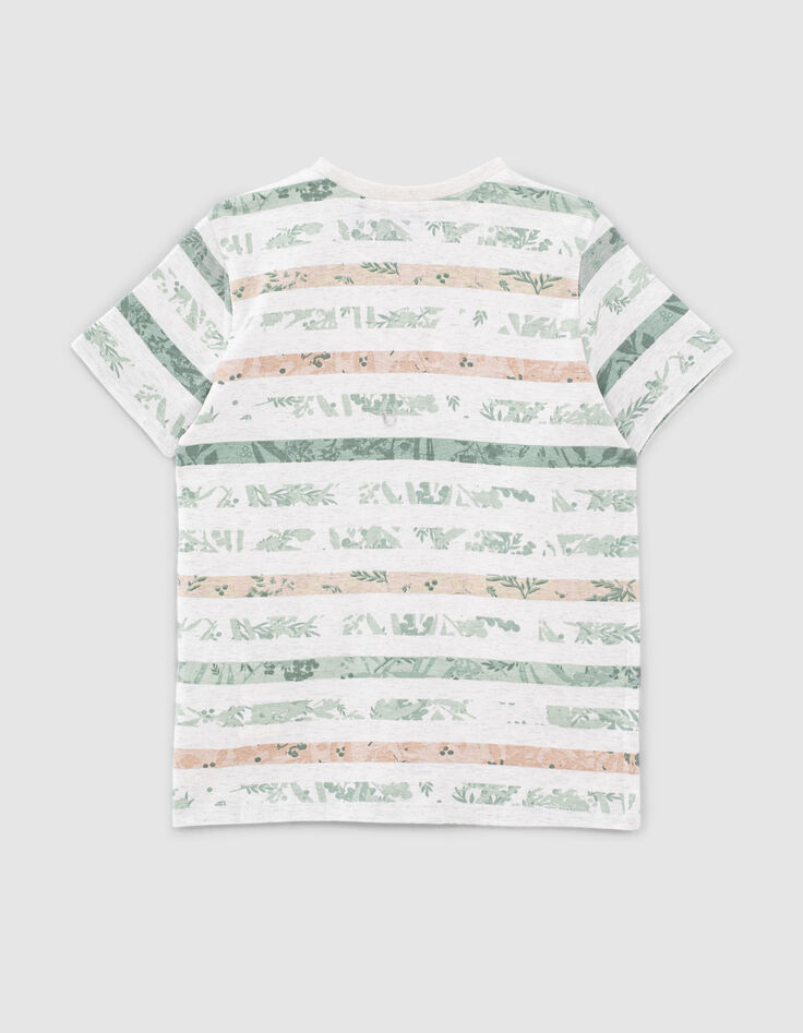 Camiseta mastic jaspeado orgánico rayas hojas niño -3