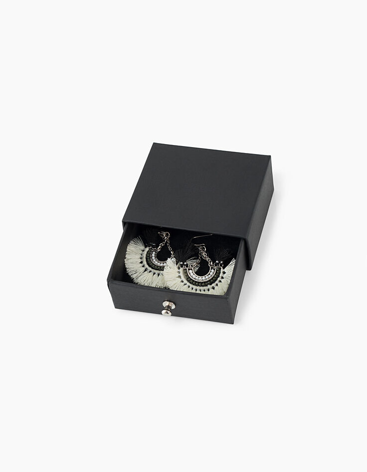Pendientes perlas pompones media luna mujer-4 Pendientes perlas pompones media luna mujer-4