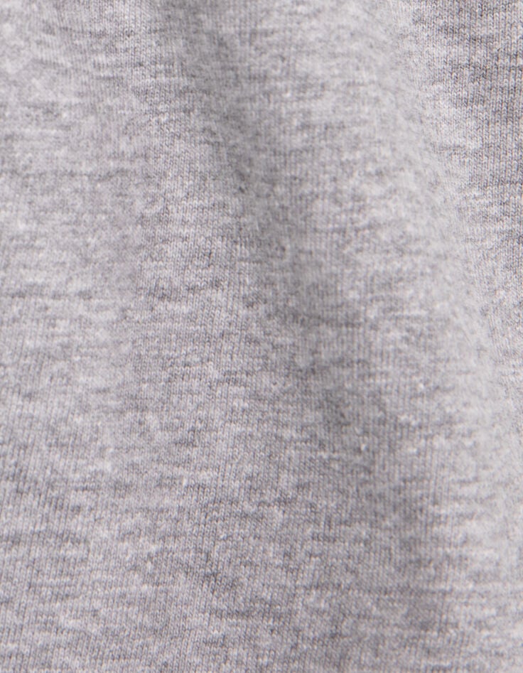 Grey organic cotton t-shirt visual boy wolf-doudoune-5 Grey organic cotton t-shirt visual boy wolf-doudoune-5