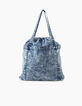 Bolso vaquero light blue con palmeras rosas niña-4
